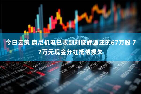 今日云策 康尼机电已收到刘晓辉返还的67万股 77万元现金分红抵偿损失