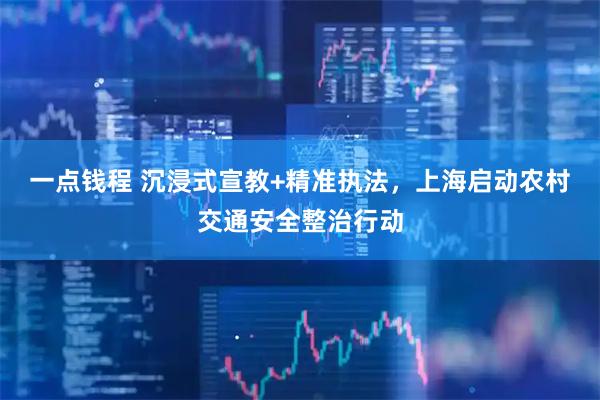 一点钱程 沉浸式宣教+精准执法，上海启动农村交通安全整治行动